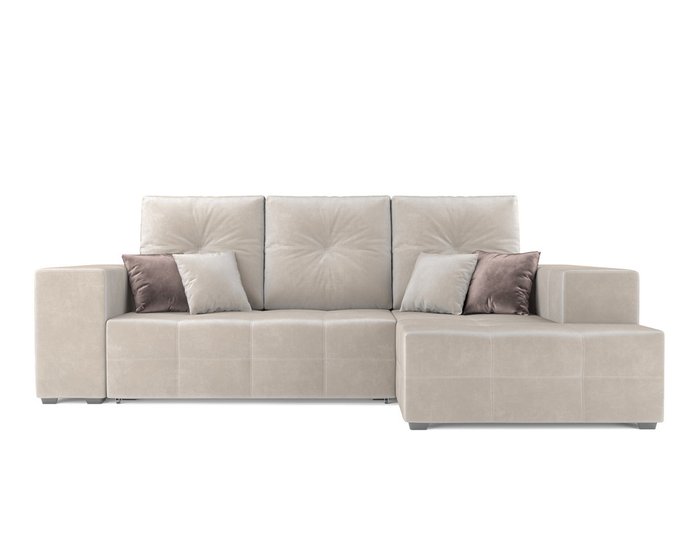Угловой диван-кровать Монреаль светло-бежевого цвета правый угол - купить Угловые диваны по цене 39990.0