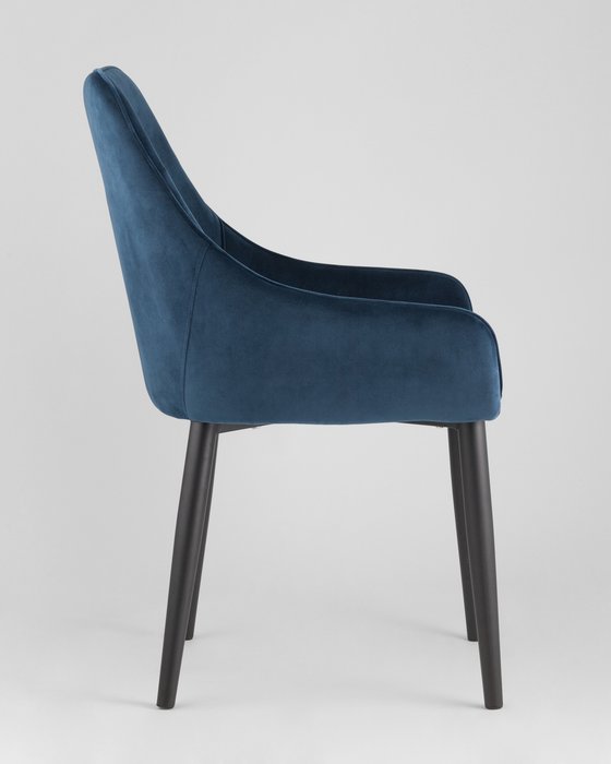 Стул Диана в обивке из вельвета темно-синего цвета - купить Обеденные стулья по цене 26690.0