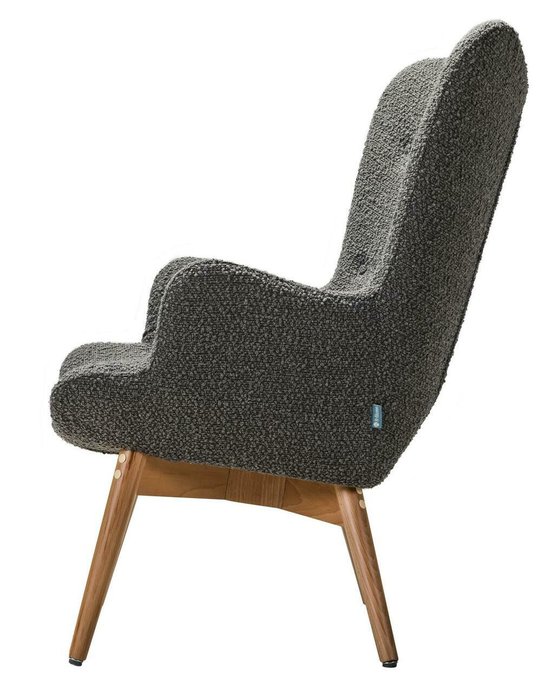 Кресло Хайбэк темно-серого цвета - лучшие Интерьерные кресла в INMYROOM