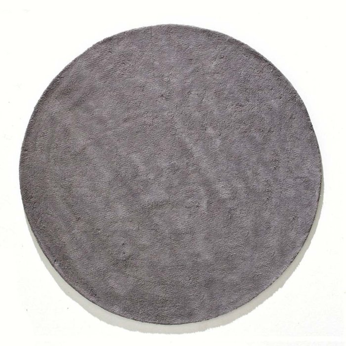 Ковер круглый из хлопковой ткани Renzo 70х70 серого цвета