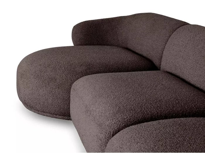 Модульный диван Fabro серо-коричневого цвета левый - лучшие Прямые диваны в INMYROOM