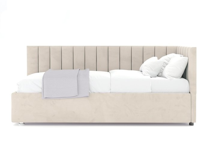 Кровать Negga Mellisa 120х200 светло-бежевого цвета с подъемным механизмом правая - купить Кровати для спальни по цене 50500.0