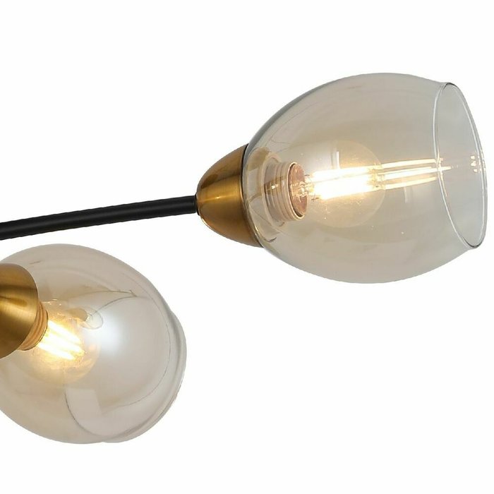 Потолочная люстра IL8263-4COU-79 BK GD (стекло, цвет коричневый) - лучшие Потолочные люстры в INMYROOM