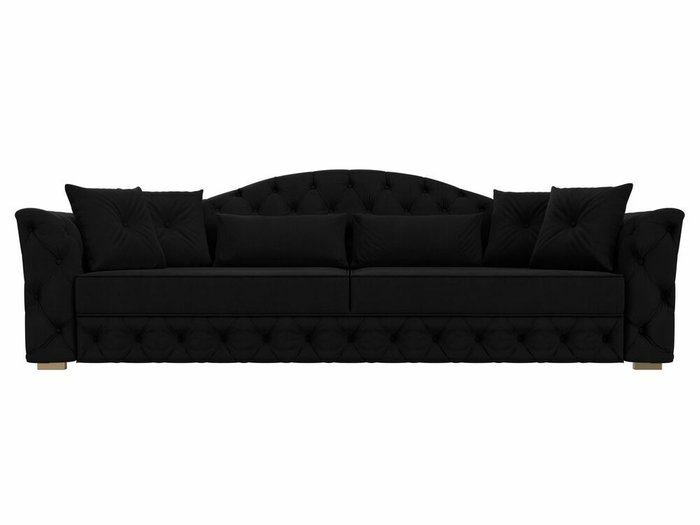 Прямой диван-кровать Артис черного цвета - купить Прямые диваны по цене 69999.0