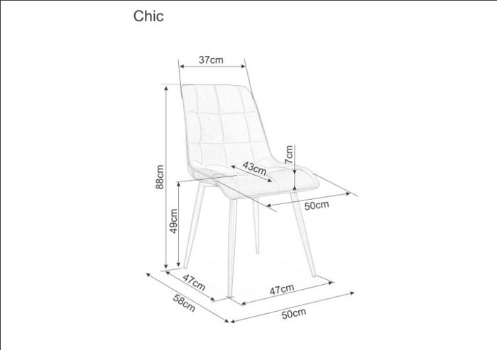 Стул Chic темно-синего цвета - лучшие Обеденные стулья в INMYROOM Стул Chic темно-синего цвета - лучшие Обеденные стулья в INMYROOM