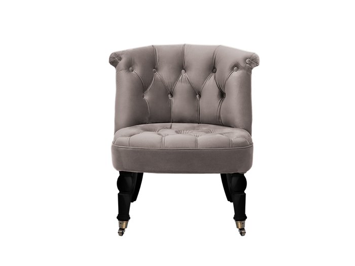 Кресло Visconte серого цвета на черных ножках - купить Интерьерные кресла по цене 19500.0