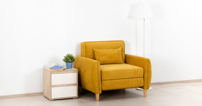 Кресло-кровать Анита желтого цвета - купить Интерьерные кресла по цене 22272.0