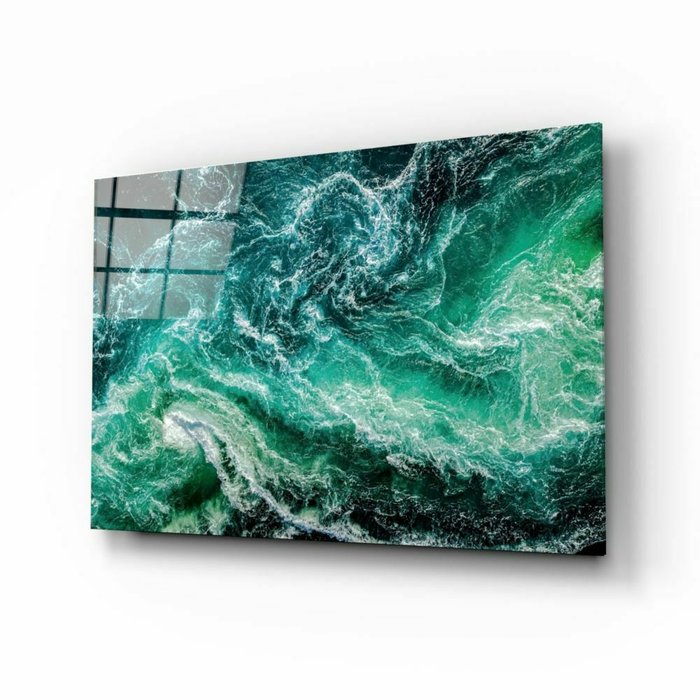 Картина на стену Decor 46х72 из стекла бирюзового цвета Картина на стену Decor 46х72 из стекла бирюзового цвета