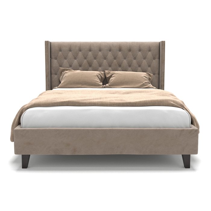 Кровать Stella на ножках бежевая 140х200 - купить Кровати для спальни по цене 60400.0