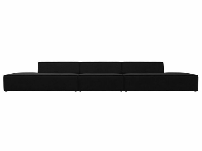 Прямой модульный диван Монс Лонг черного цвета - купить Прямые диваны по цене 73999.0