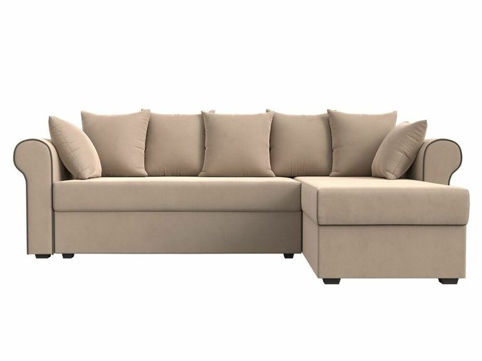 Угловой диван-кровать Рейн бежевого цвета правый угол - купить Угловые диваны по цене 36999.0