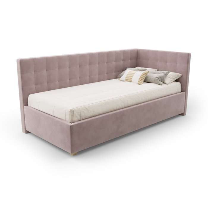Кровать Версаль 90х200 розового цвета без подъемного механизма