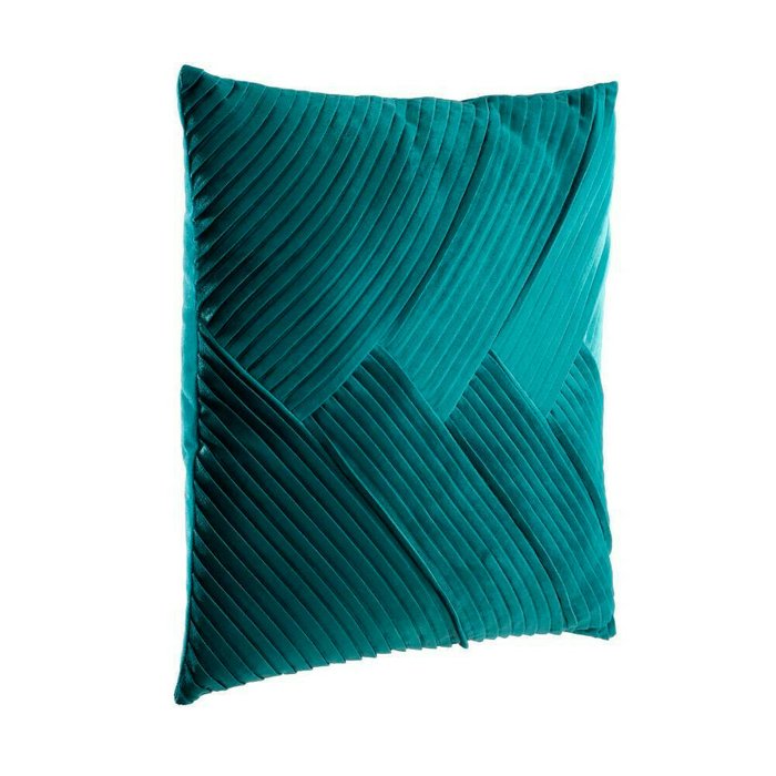 Декоративная подушка Shoura 45х45 сине-зеленого цвета - лучшие Декоративные подушки в INMYROOM