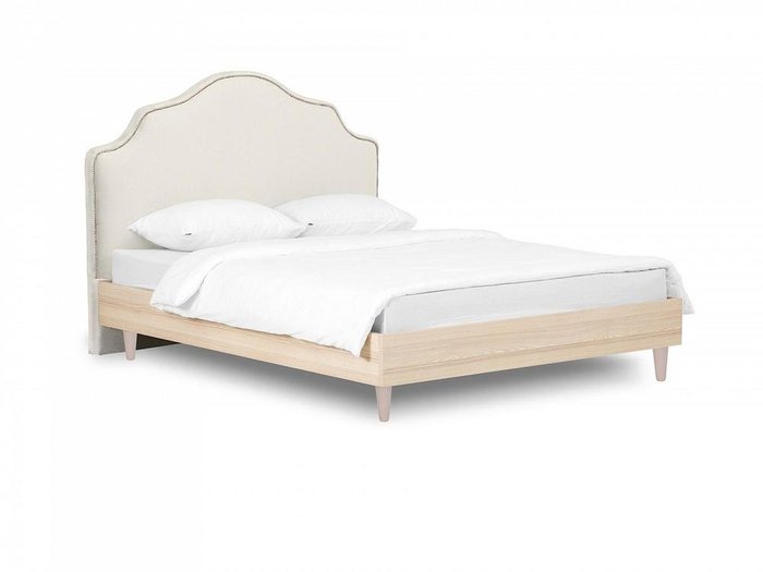 Кровать Queen II Victoria 160х200 с изголовьем молочного цвета  - купить Кровати для спальни по цене 44700.0