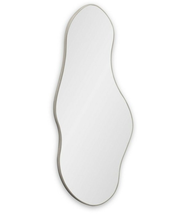 Настенное зеркало Lake в раме серебряного цвета - купить Настенные зеркала по цене 19800.0
