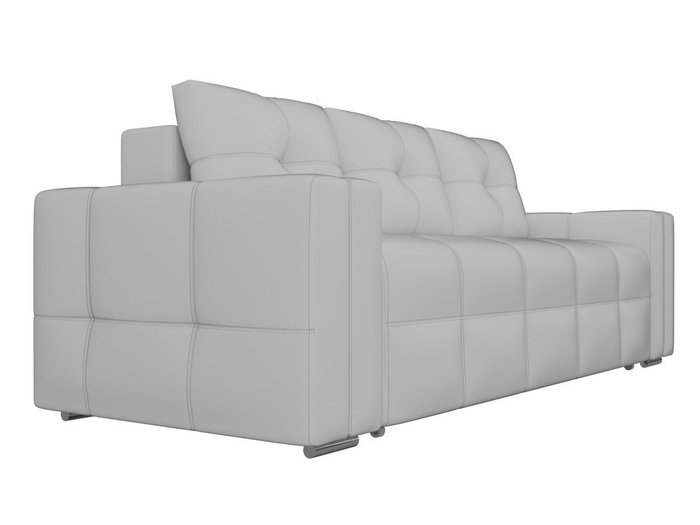 Прямой диван-кровать Леос белого цвета (экокожа) - лучшие Прямые диваны в INMYROOM
