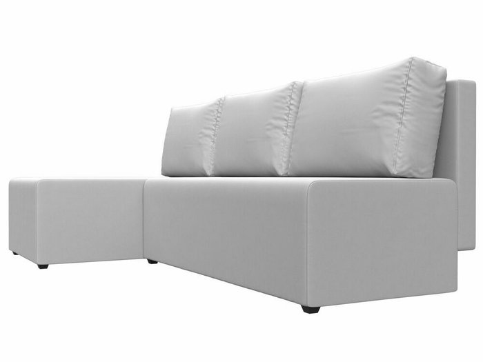 Угловой диван-кровать Поло белого цвета (экокожа) левый угол - лучшие Угловые диваны в INMYROOM