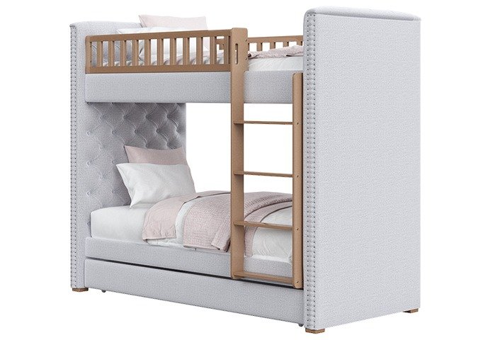 Двухъярусная кровать Elit Soft 90х200 серого цвета - купить Двухъярусные кроватки по цене 144900.0
