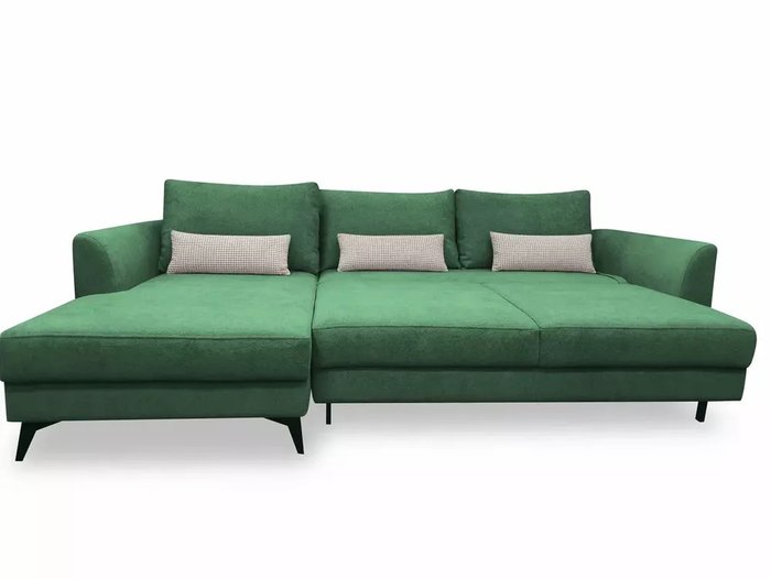Угловой диван-кровать Лондон зеленого цвета - купить Угловые диваны по цене 158450.0