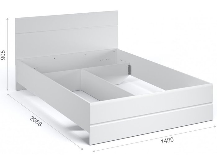 Кровать Йорк 140х200 белого цвета - лучшие Кровати для спальни в INMYROOM