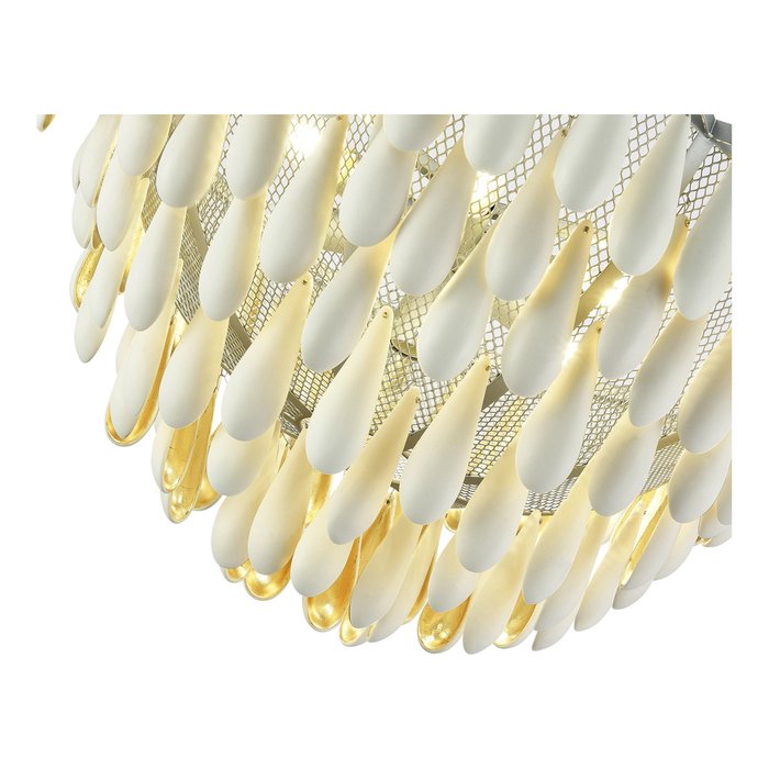 Светильник подвесной ST-Luce Серебристый/Белый, Золотистый E14 7*40W Faenza - лучшие Подвесные люстры в INMYROOM