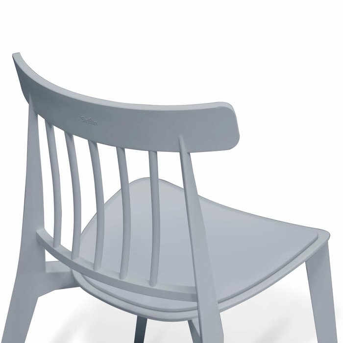 Стул штабелируемый Manfred серого цвета - лучшие Обеденные стулья в INMYROOM