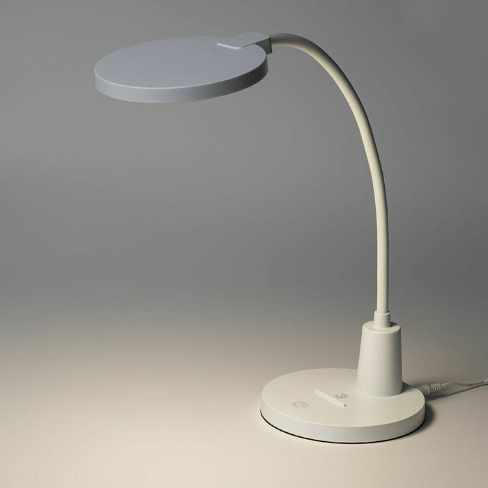 Настольная лампа NLED-501 Б0059839 (пластик, цвет белый) - купить Рабочие лампы по цене 1970.0