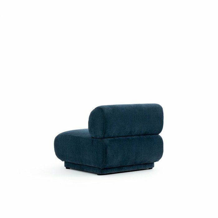 Кресло модульное из рифленого велюра Teide синего цвета - лучшие Интерьерные кресла в INMYROOM