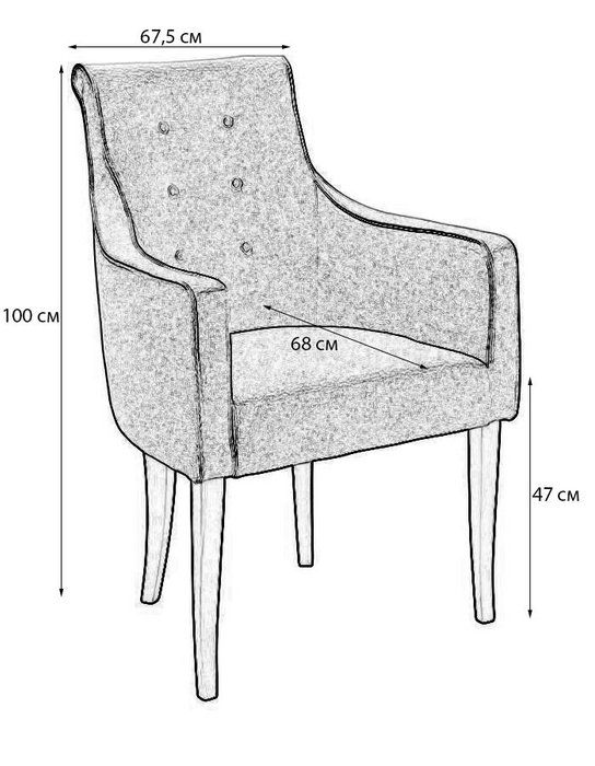 Кресло Чикаго Сканди Грей - купить Интерьерные кресла по цене 16890.0