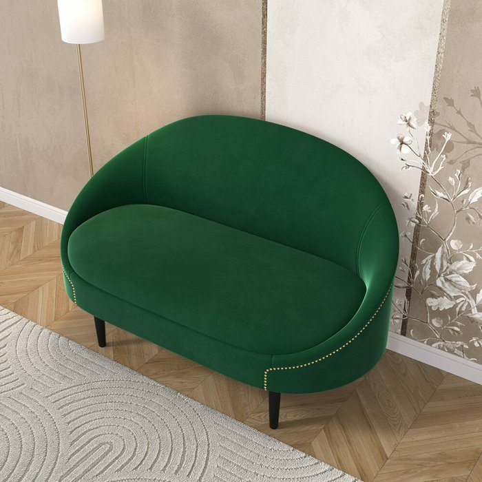 Диван Мадрид зеленого цвета - лучшие Прямые диваны в INMYROOM