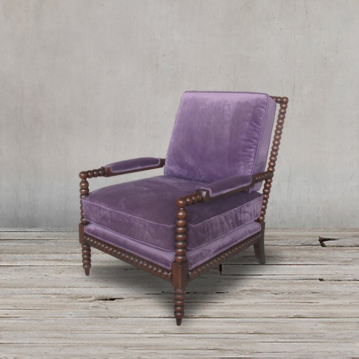 Кресло Сезар сиреневого цвета - купить Интерьерные кресла по цене 255000.0