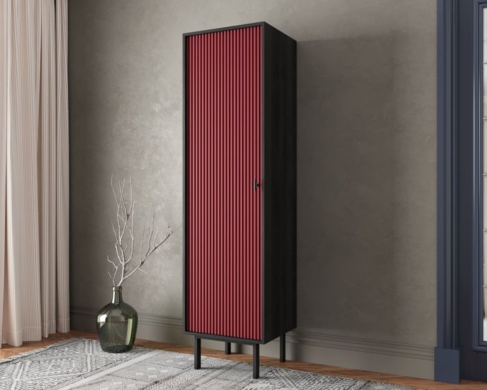 Шкаф c одной дверкой Emerson красного цвета - купить Шкафы распашные по цене 50820.0