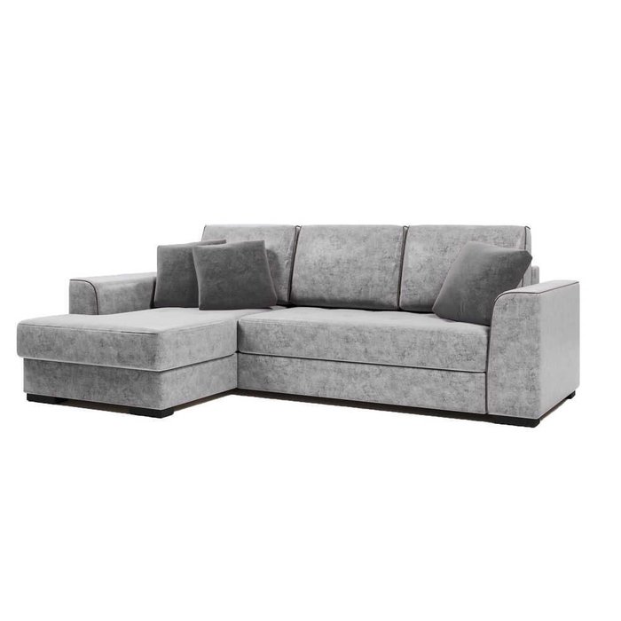 Угловой диван-кровать Монтана серого цвета