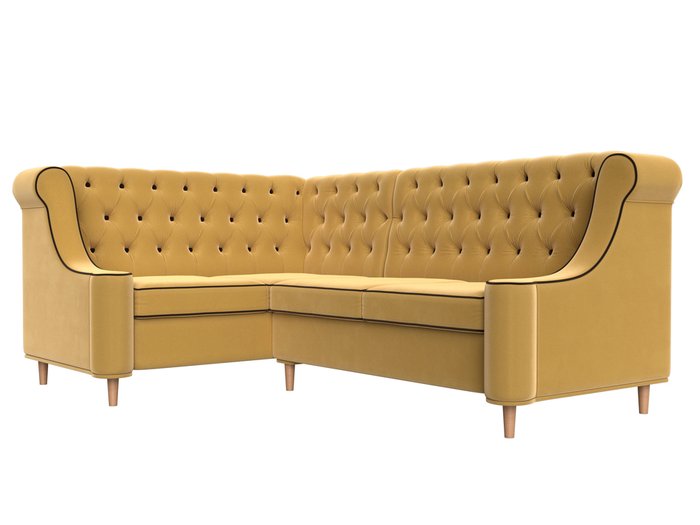 Угловой диван Бронкс желтого цвета левый угол - лучшие Угловые диваны в INMYROOM
