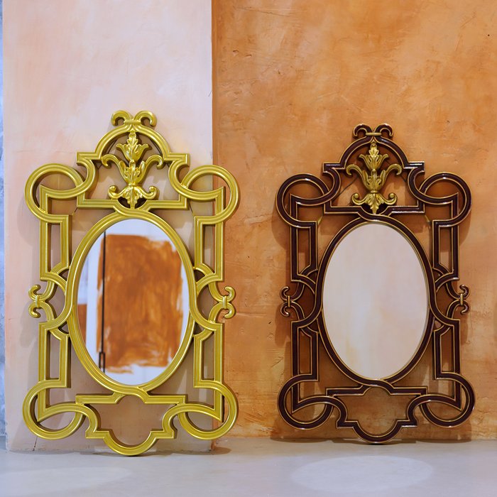Настенное зеркало Аваллон в раме цвета бронзы - купить Настенные зеркала по цене 30500.0