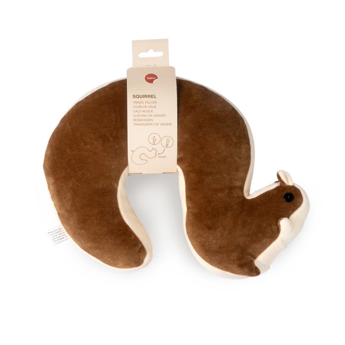 Подушка для путешествий Squirrel коричневого цвета - лучшие Декоративные подушки в INMYROOM