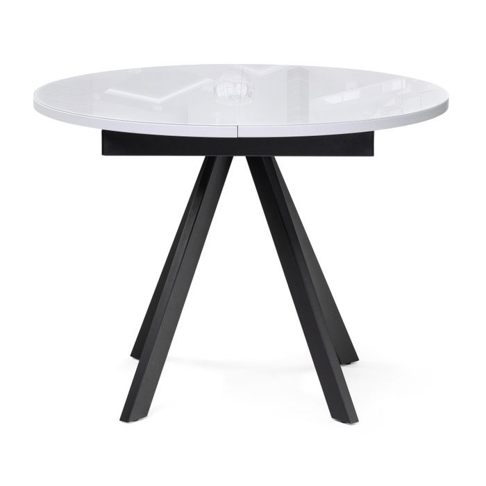 Раздвижной обеденный стол Трейси М черно-белого цвета - купить Обеденные столы по цене 25210.0