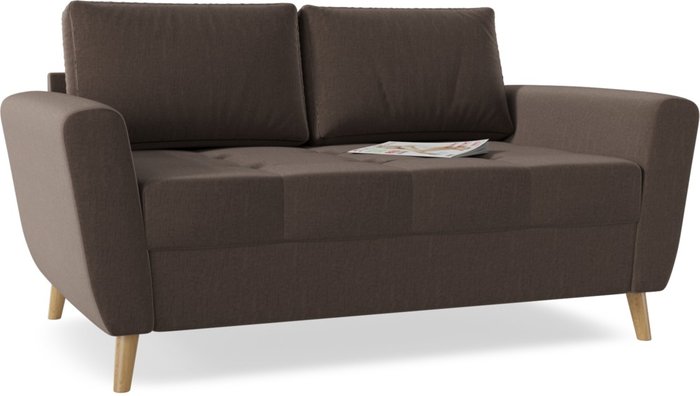 Прямой диван Sleep Big коричневого цвета - купить Прямые диваны по цене 22890.0