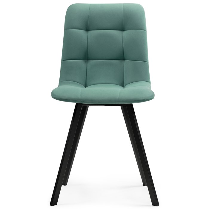 Стул Чилли зеленого цвета на черных ножках - купить Обеденные стулья по цене 4190.0