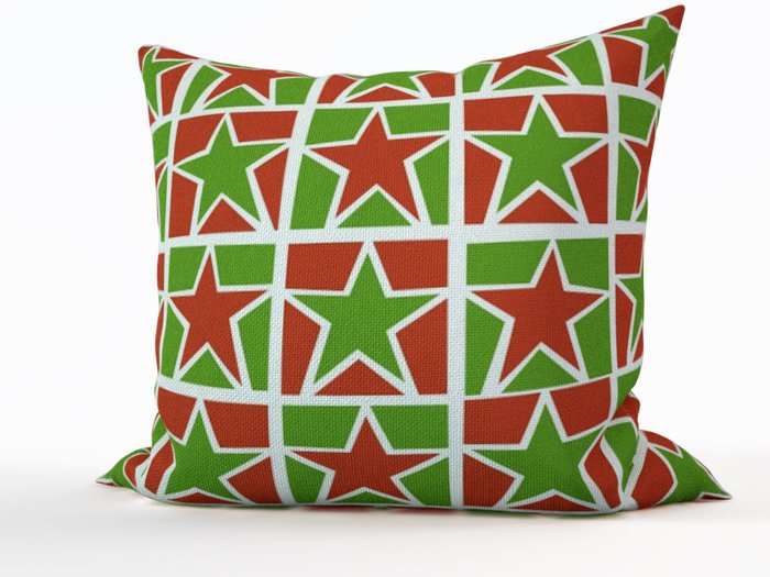 Декоративная подушка: Рождественские звезды