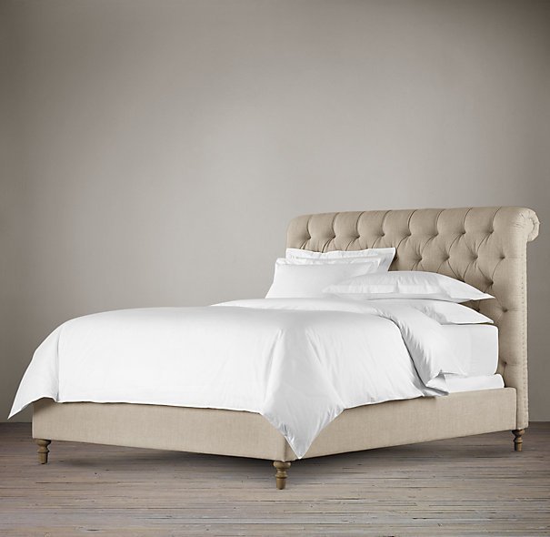 Кровать Chesterfield Fabric Sleigh Bed 160х200  - лучшие Кровати для спальни в INMYROOM