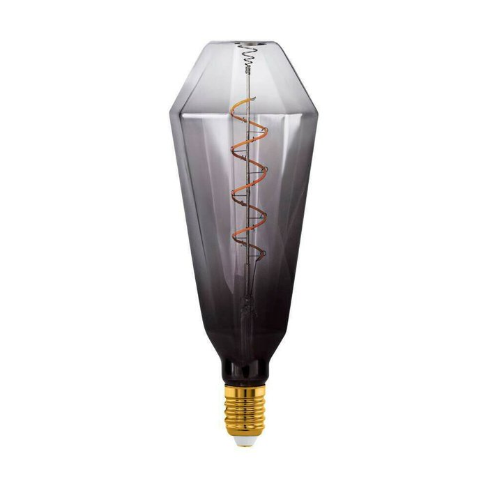 Диммируемая светодиодная лампа филаментная 220V T100 E27 4W 2000K серого цвета