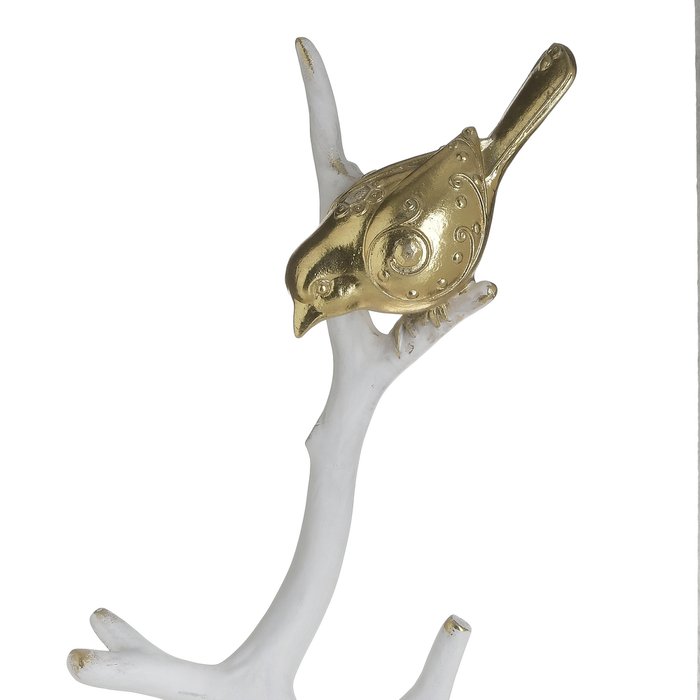 Декор настольный Птичка бело-золотого цвета - купить Фигуры и статуэтки по цене 5600.0