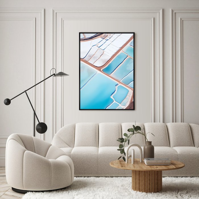 Репродукция картины Salt lakes, light blue, No 2, 2024г. - лучшие Картины в INMYROOM