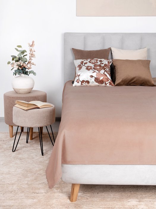 Покрывало Uno Dandy Toffee 140х210 светло-коричневого цвета Покрывало Uno Dandy Toffee 140х210 светло-коричневого цвета