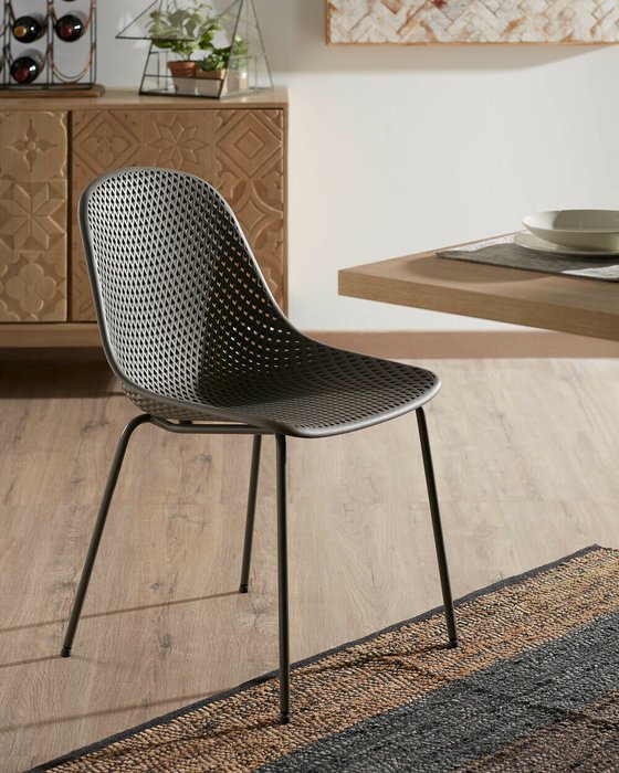 Стул Quinby chair Grey серого цвета - купить Обеденные стулья по цене 13990.0