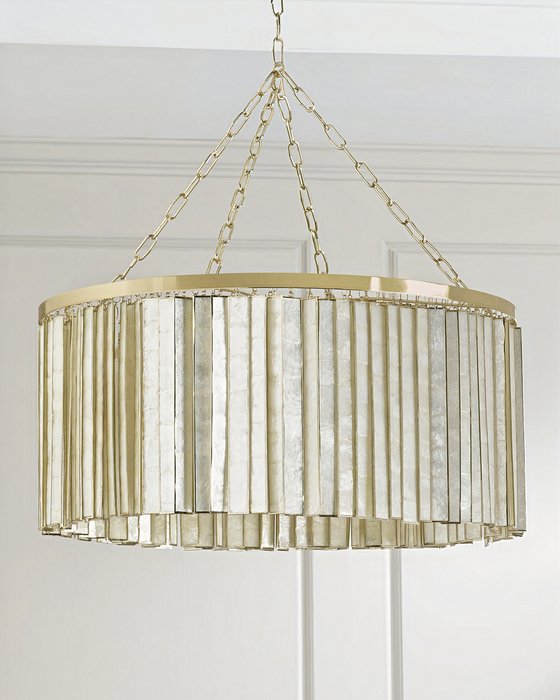 Люстра с подвесами из перламутра "Фресно"