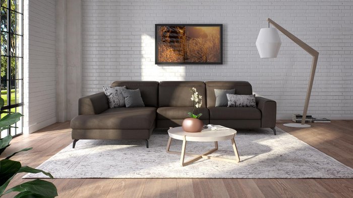 Угловой диван Donato серого цвета - лучшие Угловые диваны в INMYROOM