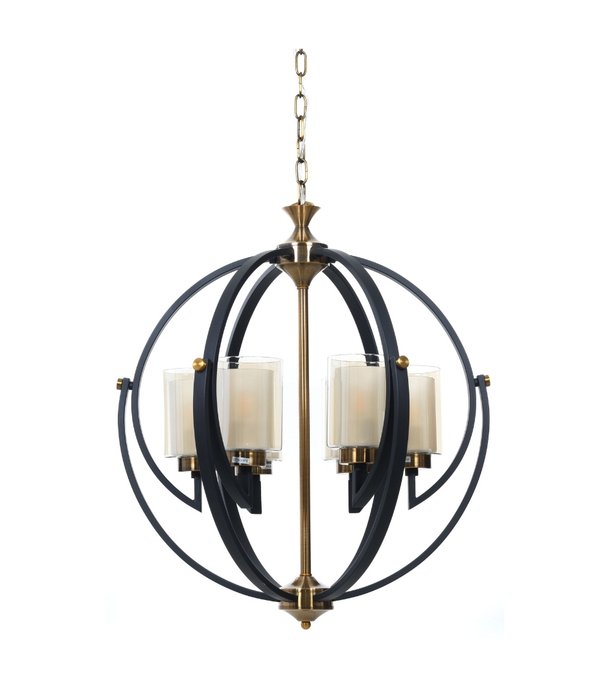Подвесная люстра Lumina Deco Bergen LDP 1232-6 BK+MD - лучшие Подвесные люстры в INMYROOM
