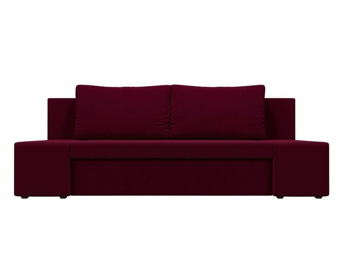 Прямой диван-кровать Сан Марко бордового цвета - купить Прямые диваны по цене 22999.0